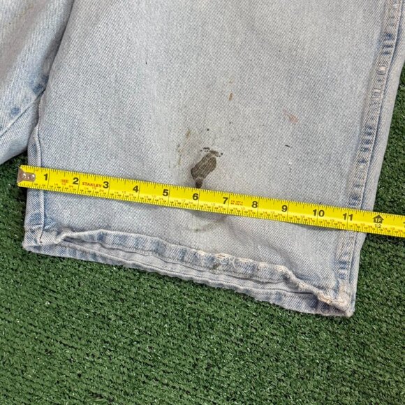 Men's Y2K Light Wash Jean Shorts Size 34" Distressed - Picture 6 of 6